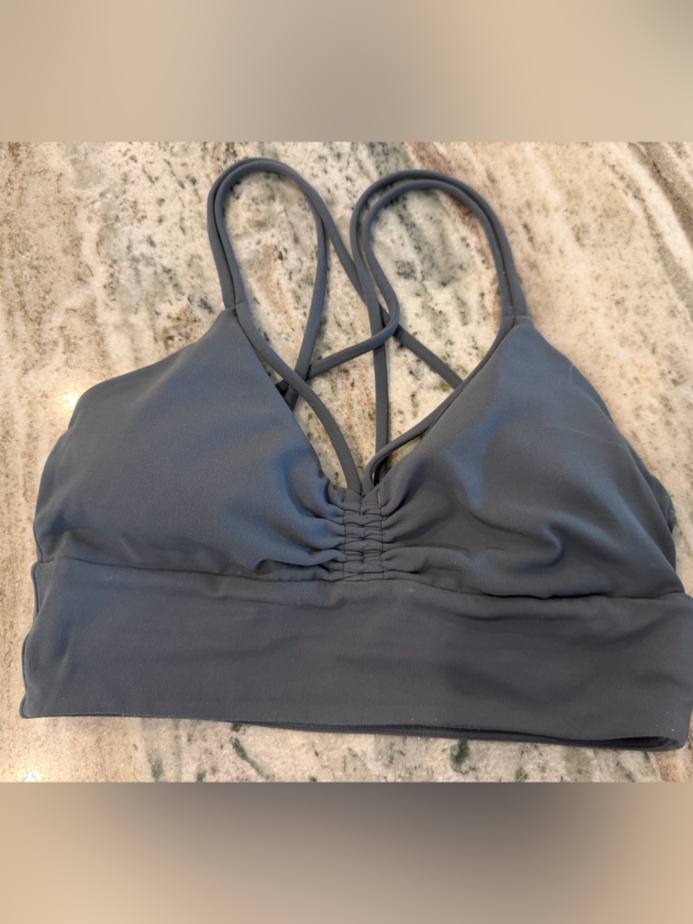 Lululemon Nulu Strappy V-neck Yoga Bra light support A/B Cup size 4